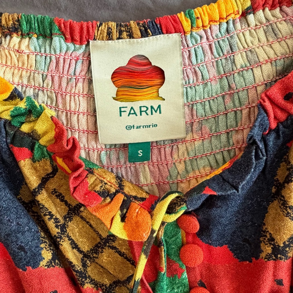 Farm Rio x Anthropologie Fruit Salad Midi Dress S - Picture 10 of 10